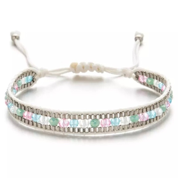 ⭐️ 5 for $25 Bohemian Weave Rope Crystal Bracelet - Picture 1 of 4